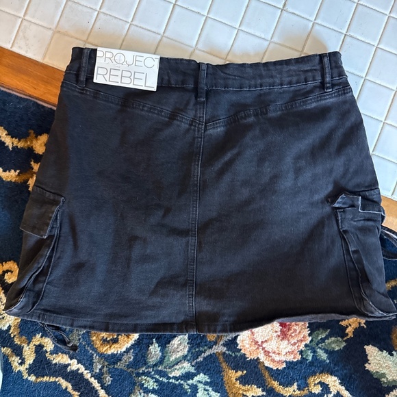 Project Rebel mini denim cargo skirt. NWT. - Picture 6 of 8